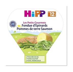 Hipp Biologique Fondue de Pommes de terre Légumes verts Saumon  - 6 assiettes de 230g