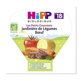 Hipp Biologique Les Petits Gourmets Jardinière de Légumes Boeuf dès 18 mois - 6 assiettes de 260 g