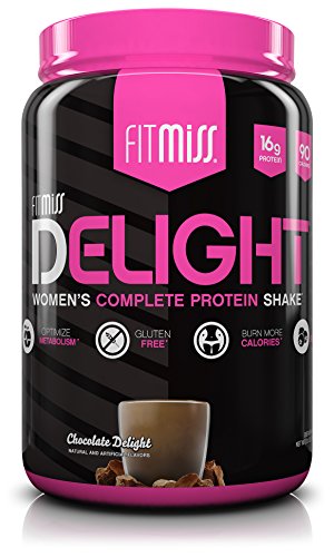 Book Cover FitMiss Delight Protein Powder, Healthy Nutritional Shake for Women, Whey Protein, Fruits, Vegetables and Digestive Enzymes, Support Weight Loss and Lean Muscle Mass, Chocolate, 2-Pound