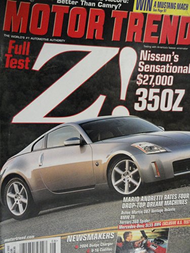 2003 Nissan 350z / 2003 Honda Accord / 2002 Ford Escape / 2002 Honda CRV CR-V / 2002 Saturn Vue / 2002 Lexus IS 300 / 2002 Cadillac DeVille DTS / 2003 Lincoln Town Car Road Test