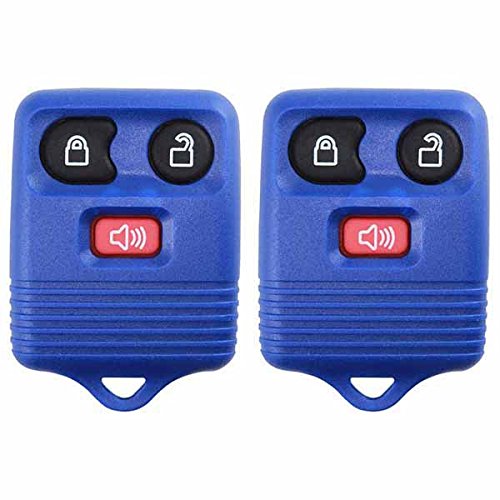 2 KeylessOption Blue Replacement 3 Button Keyless Entry Remote Control Key Fob Clicker