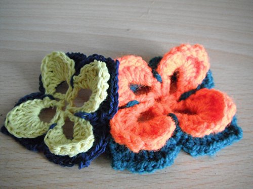 PDF Crochet Pattern - lily 3 D Applique Motif nr 06: PDF Crochet Pattern - lily 3 D Applique Motif nr 06