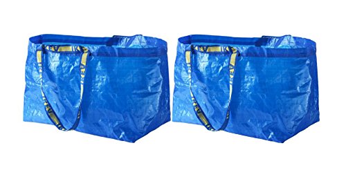 Book Cover IKEA FRAKTA Carrier Bag, Blue, Large Size Shopping Bag 2 Pcs Set
