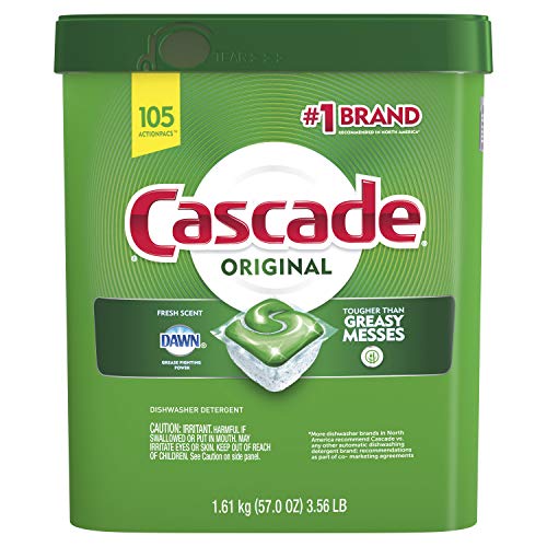 Book Cover Cascade ActionPacs Dishwasher Detergent, Fresh Scent, 105 Count  (Packaging may vary)