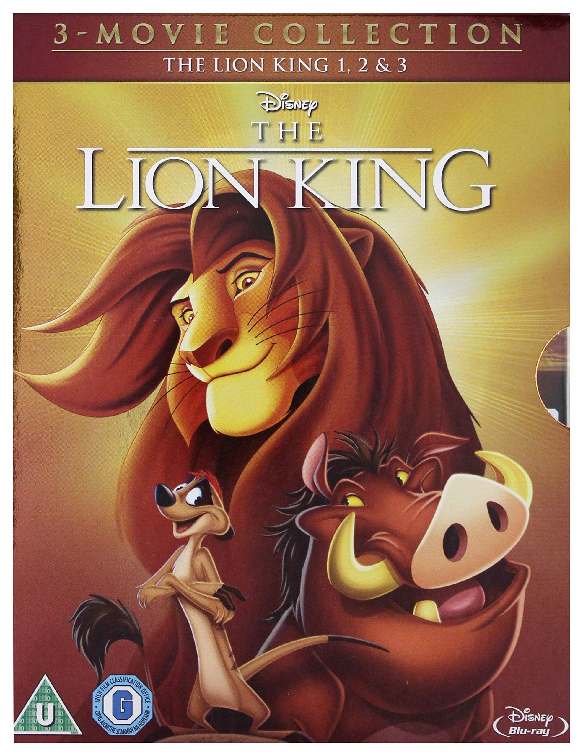 Book Cover The Lion King 1-3 1994 Region Free