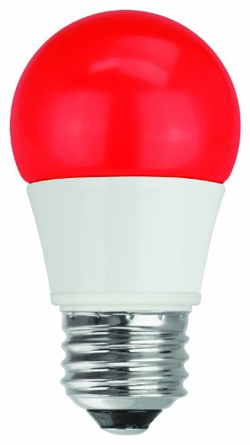 TCP 5W Equivalent Green LED A15 Regular Shaped Light Bulbs, Non-Dimmable (2 Pack)