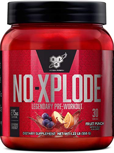 Book Cover BSN N.O.-XPLODE Pre-Workout Supplement with Creatine, Beta-Alanine, and Energy, Flavor: Fruit Punch, 30 Servings