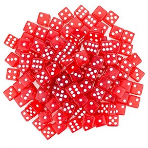 Brybelly 100 Red Dice , 16mm, Red