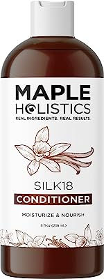 Silk18 Natural Hair Conditioner Argan Oil Sulfate Free Treatment for Dry and Damaged Hair Silk Amino Acids Jojoba & Keratin All Hair Types Women & Men & Teens Safe for Color Treated Hair 8 Ounce