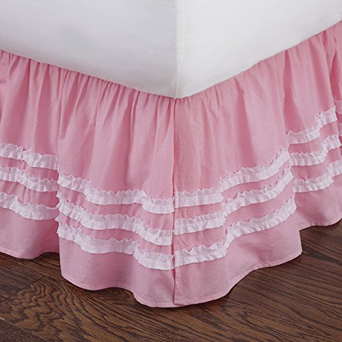 Book Cover Levtex home Dust Ruffle, 39x75+ 16, Pink