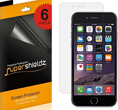 Supershieldz (6 Pack) Anti Glare and Anti Fingerprint (Matte) Screen Protector for Apple iPhone 6 and iPhone 6S (4.7 inch)