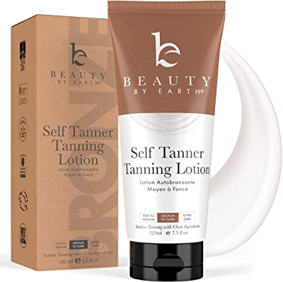 Self Tanner with Organic & Natural Ingredients, Tanning Lotion, Sunless Tanning Lotion for Darker Bronzer Skin, Self Tanning Lotion - Self Tanners Best Sellers, Fake Tan