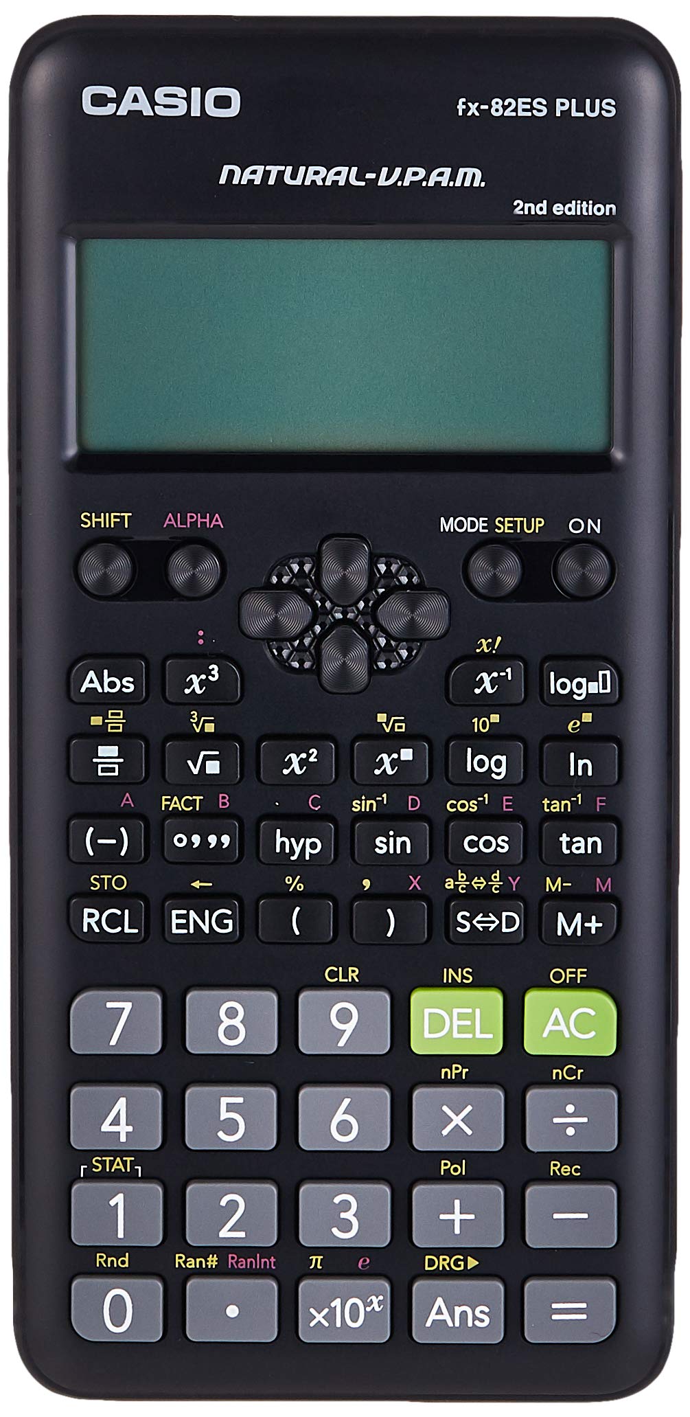 Book Cover Casio Fx-82es Fx82es Plus Bk Display Scientific Calculations Calculator with 252 Functions