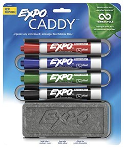 EXPO Dry Erase Markers Kit, Ultra Fine Tip, Assorted Colors, Eraser, Spray Cleaner, 7 Count - Whiteboard, Calendar, Office, School, Classroom, Teacher Supplies
