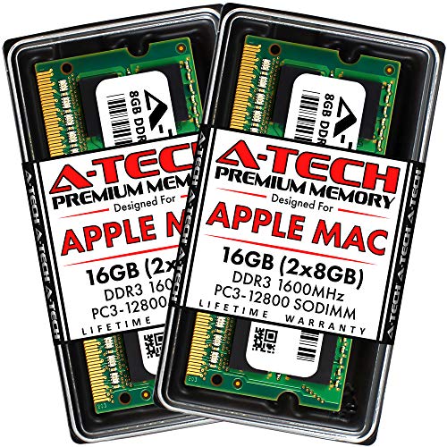 Book Cover A-Tech 16GB Kit (2x8GB) RAM for Apple MacBook Pro (Mid 2012), iMac (Late 2012, Early/Late 2013, Late 2014, Mid 2015), Mac Mini (Late 2012) | DDR3 1600MHz SODIMM PC3-12800 204-Pin SO-DIMM Memory Upgrade