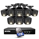 ANNKE Home Security Camera System 8 Channel 1080P Lite DVR and 8X 1080P HD Outdoor IP66 Weatherproof CCTV Cameras, Smart Playback, Instant Email Alert with Images, 1TB Hard Drive Included