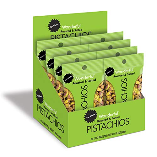 Book Cover Wonderful Pistachios No Shells 2.5 Bag (Pack of 8) Roasted and salted, 20 Ounce