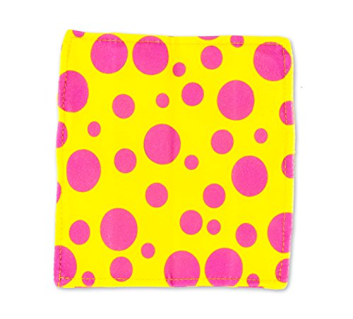 Book Cover Baby Paper Crinkly Baby Toy (Yellow with Pink Dots)
