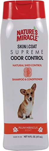 Nature's Miracle Supreme 4N1 Odor and Shed Control Shampoo & Conditioner, 16 oz.