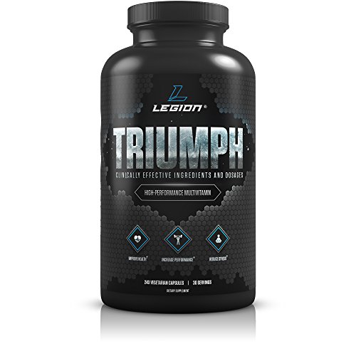 Book Cover Legion Triumph Daily Multivitamin Supplement - Vitamins and Minerals for Athletes Helps w/Mood, Stress, Immune System, Heart Health, Energy, Sports & Bodybuilding Workouts. 30 Svgs.