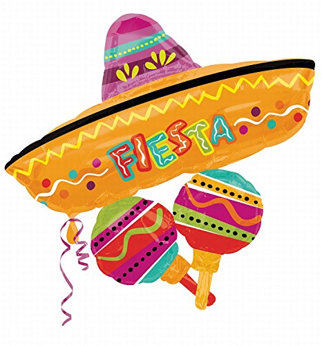 Anagram International 2661901 Fiesta Fun Cluster Shop Balloon Pack, 32"