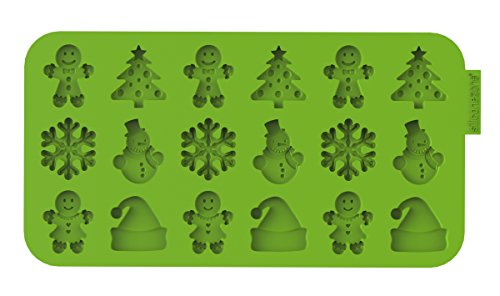 Siliconezone SZ13OM-11858AA Christmas Chocolate Wafer Mold, Silicone