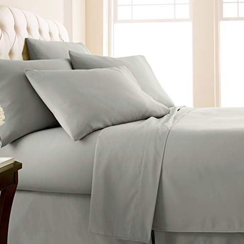 Southshore Fine Living, Inc. Vilano Springs - Premium Collection 6-Piece, 21 Inch Extra-Deep Pocket Sheet Sets, Steel Grey, California King