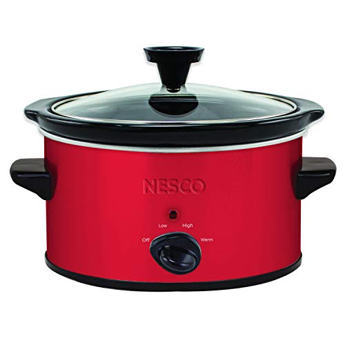 Nesco SC-150R 1.5-Quart Oval Slow Cooker (Metallic Red)