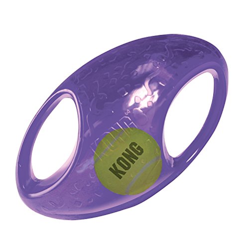 KONG – Jumbler™ Football– Interaktiv mit Tennisball zum Apportieren – Groß/besonders groß (Farbvar.)