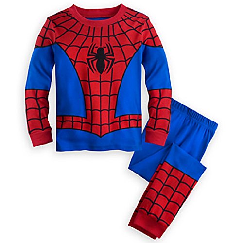 Disney Store Deluxe Spiderman Spider Man PJ Pajamas Boys Toddlers