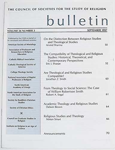 The Council of Societies for the Study of Religion Bulletin, Volume 26 Number 3, September 1997
