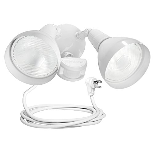 Brinks 7164W LGT 2H Flood 180-Degree Motion with Cord White Light by BRINKS