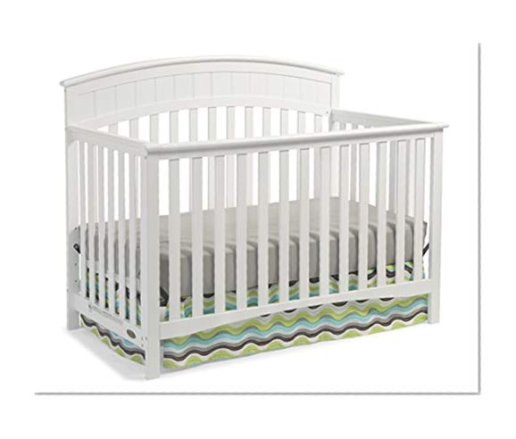 Graco Charleston Convertible Crib, White Easily Converts to Toddler Bed, Day Bed or Full Bed, 3 Position Adjustable Height Mattress