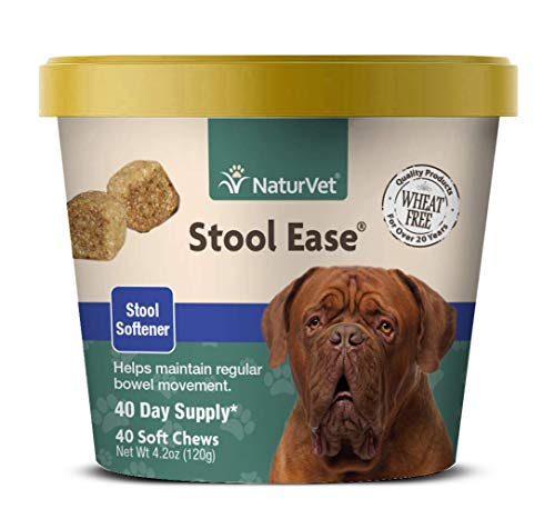 Book Cover NaturVet â€“ Stool Ease for Dogs â€“ 40 Soft Chews â€“ Helps Maintain Regular Bowel Movements â€“ Enhanced with Sugar Beet Pulp, Flaxseed & Psyllium Husk â€“ 40 Day Supply