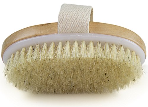 Book Cover Dry Skin Body Brush - Improves Skin's Health and Beauty - Natural Bristle - Remove Dead Skin and Toxins, Cellulite Treatment, Improves Lymphatic Functions, Exfoliates, Stimulates Blood Circulation