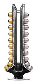 Prepara Espresso and Coffee Pods Holder and Carousel Storage Organizer for 50 Capsules, Spins 360-degrees, Small, Black, 1 Count (Pack of 1)