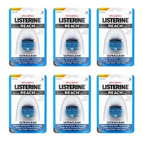 Listerine Ultraclean Dental Floss, Oral Care, Mint-Flavored, 30 Count, Pack of 6