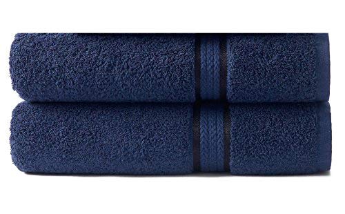 Book Cover Cotton Craft - 2 Pack Ultra Soft Oversized Extra Large Bath Sheet 35x70 Night Sky - Weighs 33 Ounces - 100% Pure Ringspun Cotton - Luxurious Rayon trim - Ideal for everyday use, Easy care machine wash