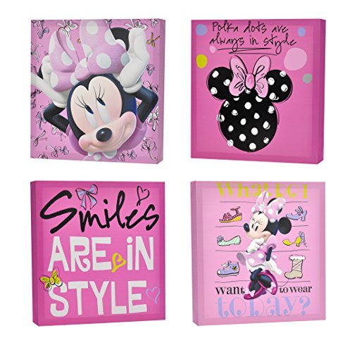 Book Cover Disney Minnie Mouse Canvas Wall Art (4-Piece)