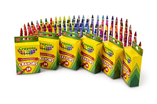 Book Cover Crayola Crayons, School & Art Supplies, Bulk 6 Pack of 24Count, Assorted