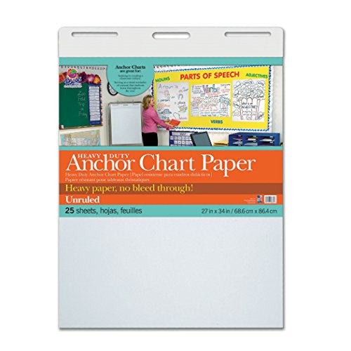 Book Cover Pacon PAC3370 Heavy Duty Anchor Chart Paper, Unruled, 27