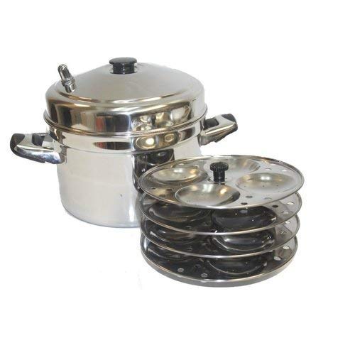 Book Cover Tabakh IC-205 5-Rack Stainless Steel Idli Cooker with Strong Handles