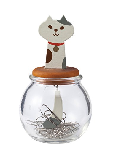 DECOLE: "MIRANDA" CAT TAIL CLIP BOTTLE (Calico Cat)