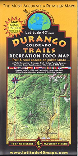 Durango Colorado Trails Recreation Topo Map
