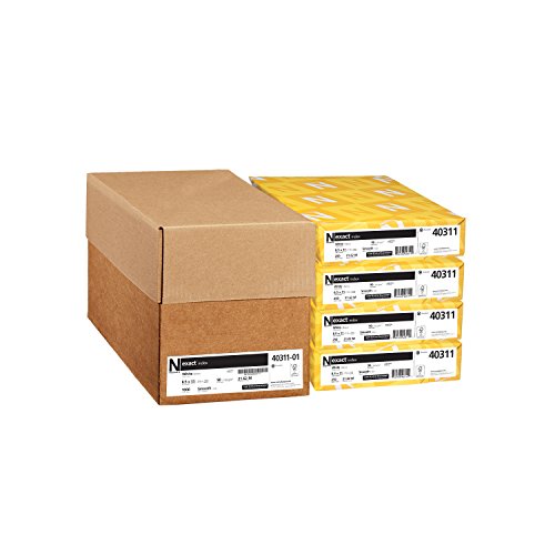 Neenah Paper Exact Index Cardstock, 8.5" x 11", 90 lb/163 gsm, White, 94 Brightness, 1000 Sheets, 4 Pack (40311-01)