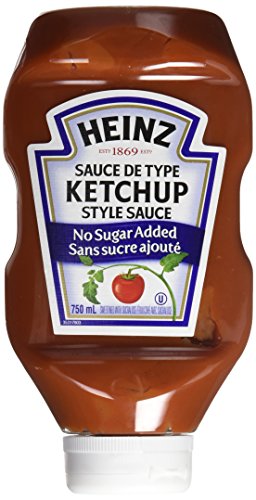HEINZ Ketchup No Sugar Added, 1 Count, 750ml 25.36 fluid ounces from Canada