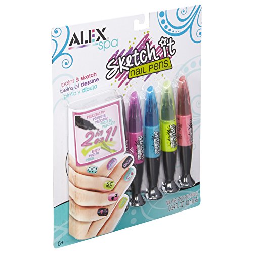 Book Cover Alex Spa Hot Hues Sketch It Nail Pens Girls Fashion Activity