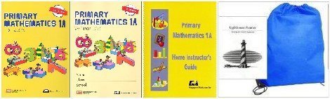Primary Mathematics 1A Textbook, Workbook & Home Instructor's Guide Homeschool Kit in a Bag