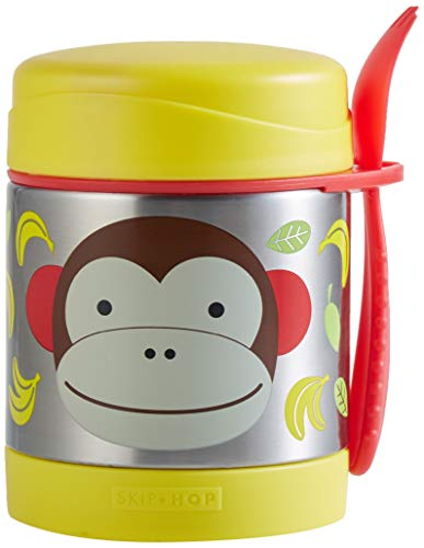 Skip Hop Zoo Stainless Steel Insulated Kids Food Jar, Back to School, Monkey