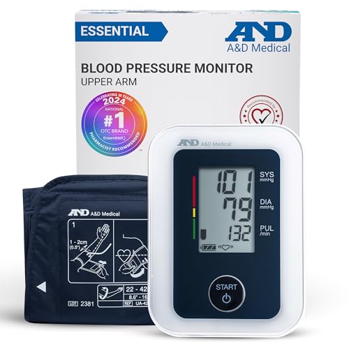 A&D Medical Blood Pressure Monitor for Home Use - UA-651CN - Upper Arm Precise BP Machine - Wide Range Cuff (6.3–9.4” / 16-24 cm) Easy To Use, One Click Operation, Adults, AA Batteries